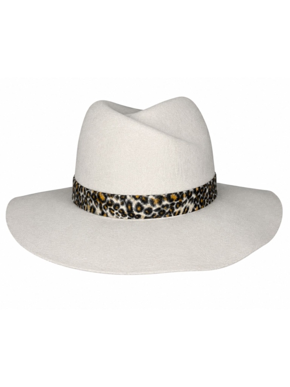 Janie Leopard Fedora – Stone